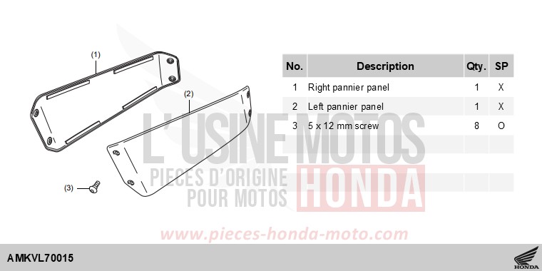 KIT,PANEL R/L PANNIER(PAINT) *YR386M* de Forza 750 MAT WARM ASH METALLIC (YR386) 2025